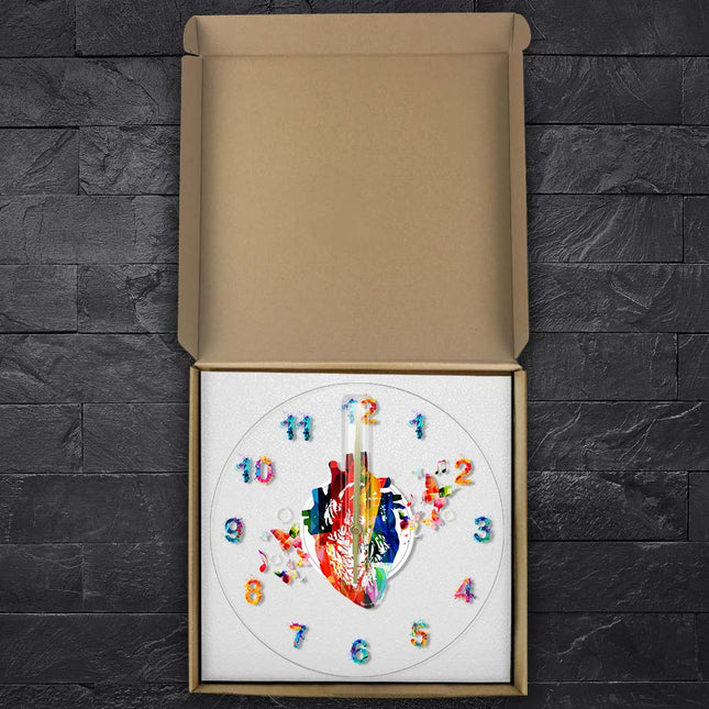 Reloj de pared LED acrílico Corazón