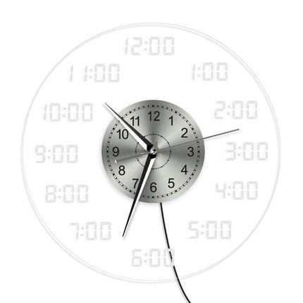 Reloj de pared LED digital luminoso