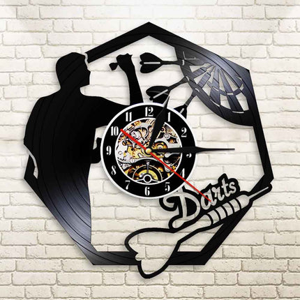 Reloj de vinilo para jugadores dardos