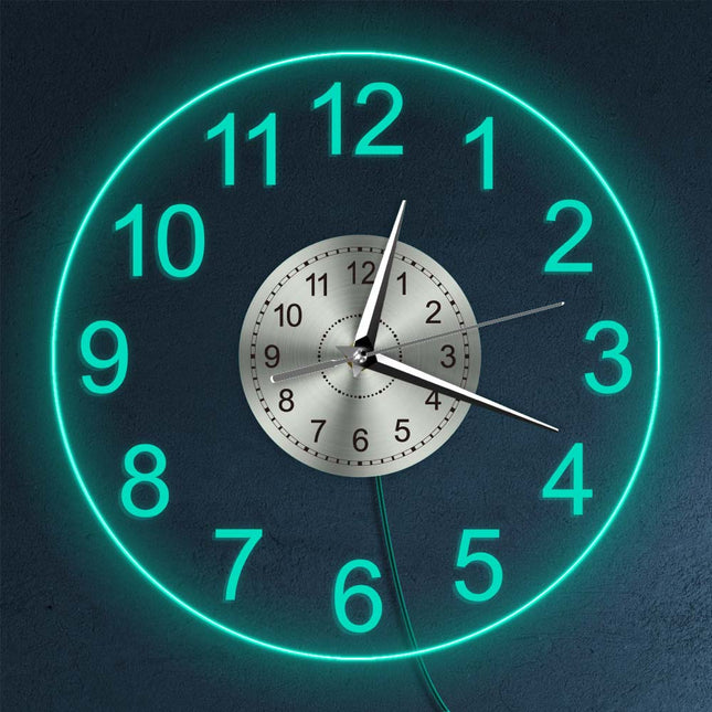 Reloj de pared LED con números grandes