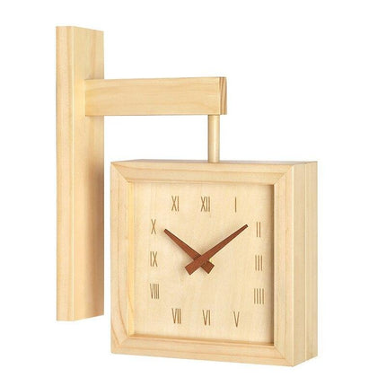 Reloj de pared de madera blanco