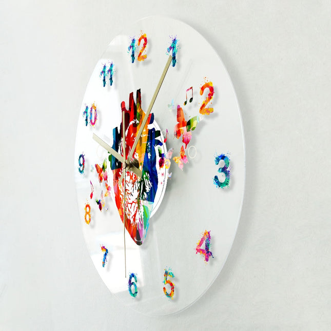 Reloj de pared LED acrílico Corazón