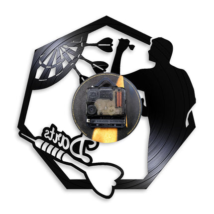 Reloj de vinilo para jugadores dardos