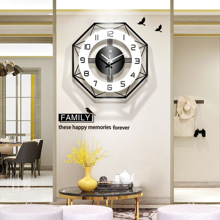 Reloj de pared geométrico diseño octogonal
