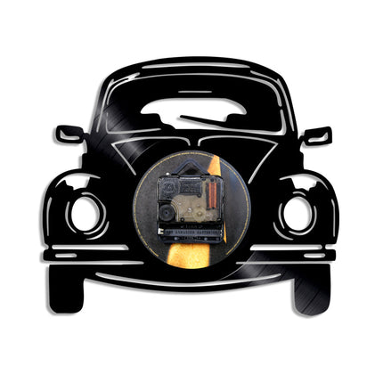 Reloj vinilo coche clásico Volkswagen Beetle