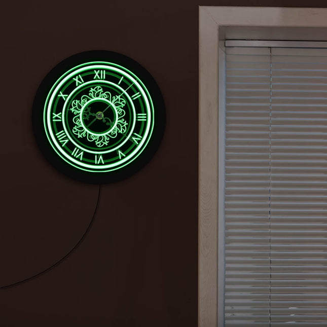 Reloj de pared LED estilo retro moderno