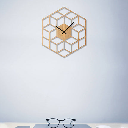 Reloj de pared geométrico efecto 3D