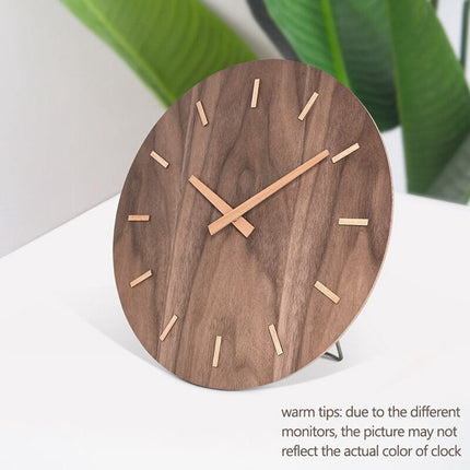 Reloj de pared de madera silencioso