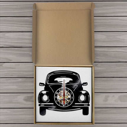 Reloj vinilo coche clásico Volkswagen Beetle