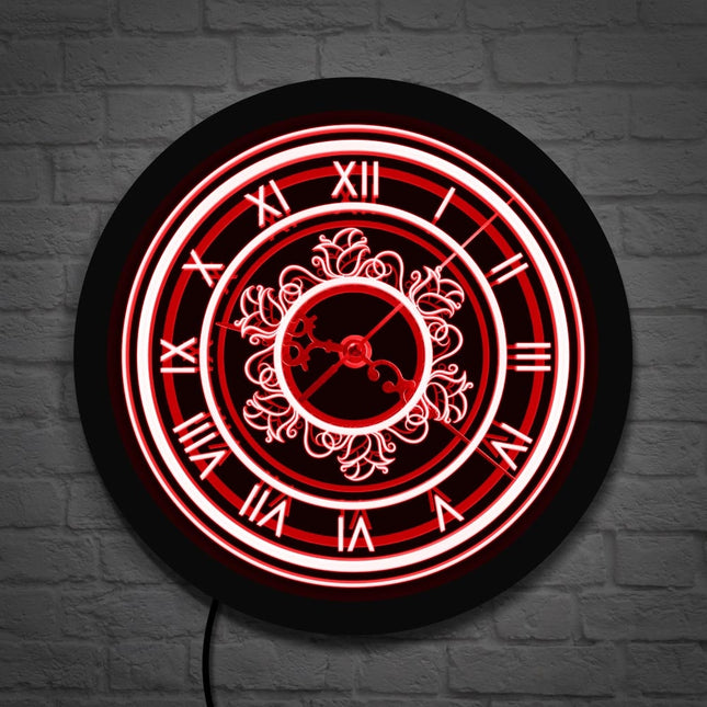 Reloj de pared LED estilo retro moderno