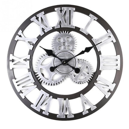 Reloj de pared grande con engranajes
