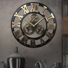 Reloj de pared grande con engranajes