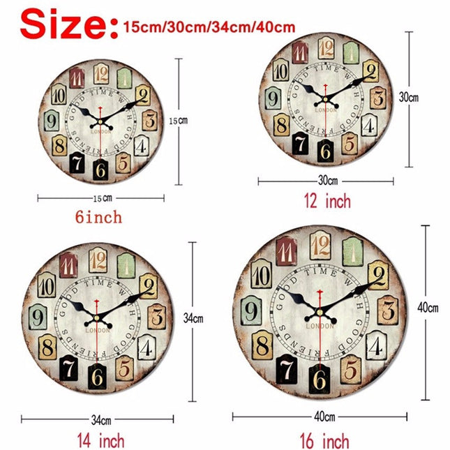 Reloj de pared estampado hojas tropicales