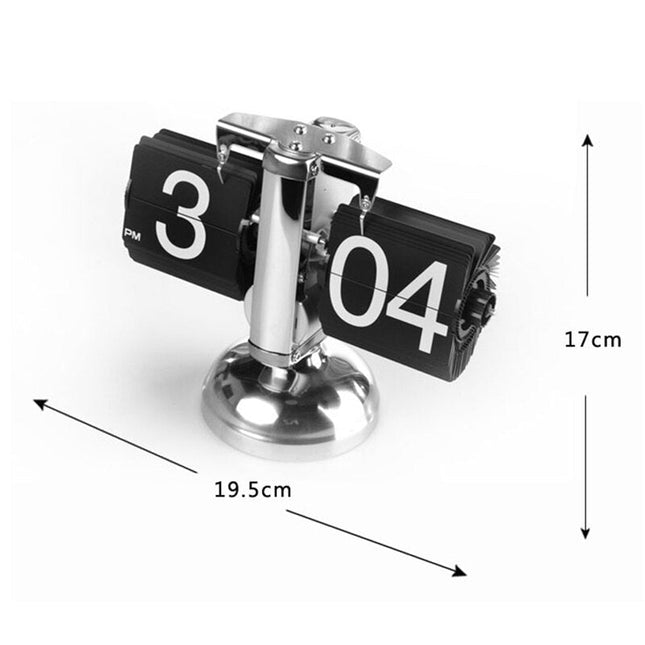 Reloj flip de mesa blanco y negro