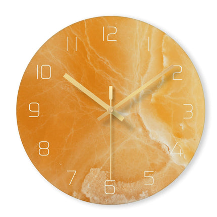 Reloj de pared redondo imitación mármol