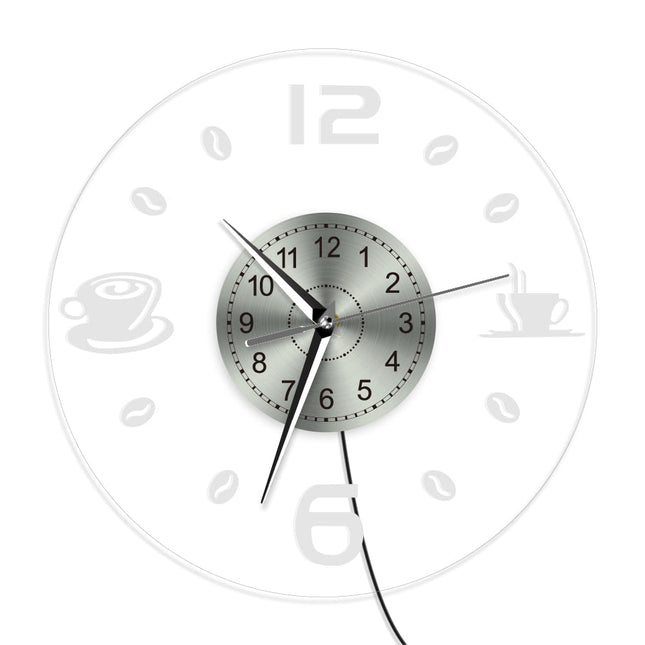 Reloj de pared LED para cocina café