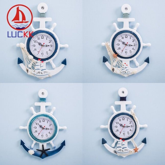 Reloj de pared diseño ancla marinero