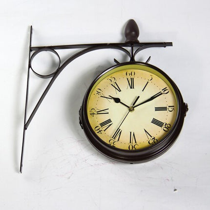 Reloj de estación vintage doble cara