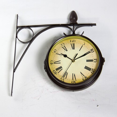 Reloj de estación vintage doble cara