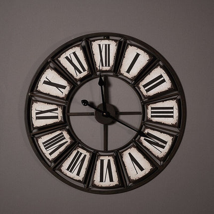 Reloj industrial vintage números romanos