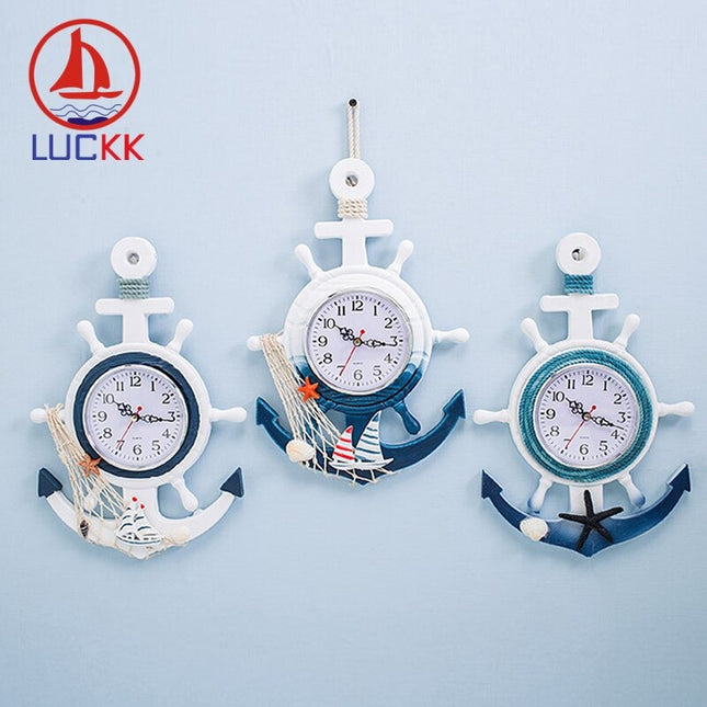 Reloj de pared diseño ancla marinero