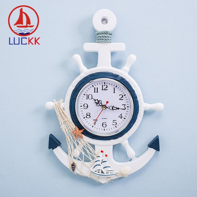 Reloj de pared diseño ancla marinero