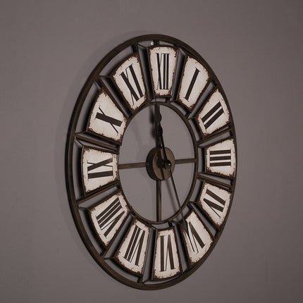 Reloj industrial vintage números romanos