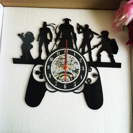 Reloj vinilo con mando para gamers