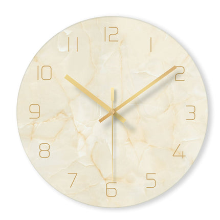 Reloj de pared redondo imitación mármol