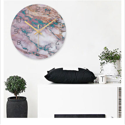 Reloj de pared diseño mármol elegante