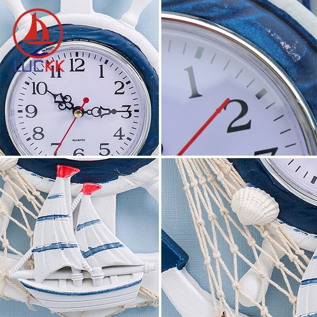 Reloj de pared diseño ancla marinero