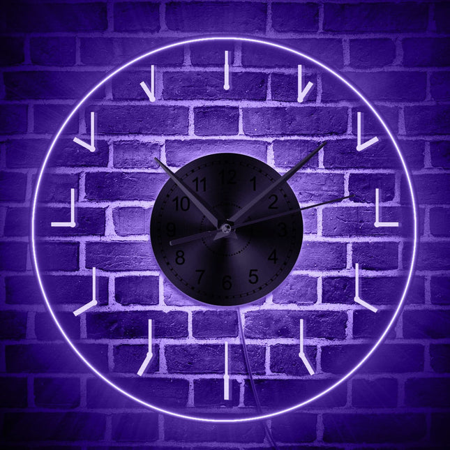 Reloj de pared LED retroiluminado minimalista