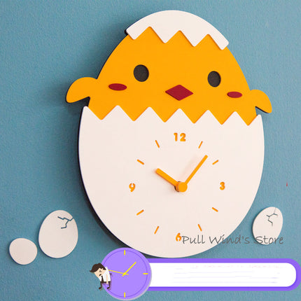 Reloj de pared infantil diseño pollito