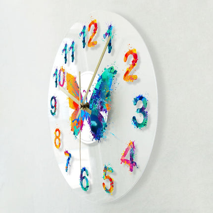 Reloj de pared LED diseño de mariposas