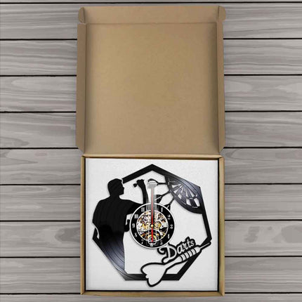 Reloj de vinilo para jugadores dardos