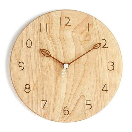 Reloj de pared madera natural 40 cm
