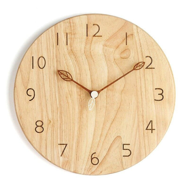 Reloj de pared madera natural 40 cm