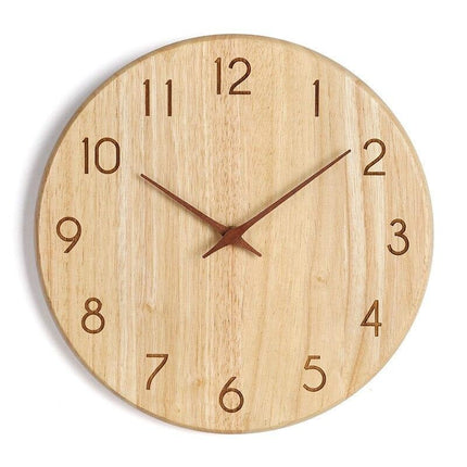 Reloj de pared madera natural 40 cm