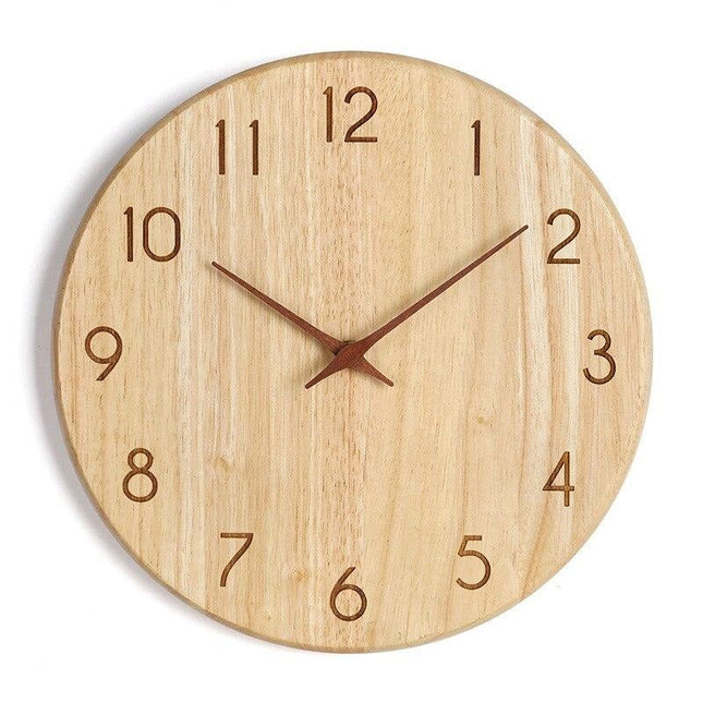 Reloj de pared madera natural 40 cm