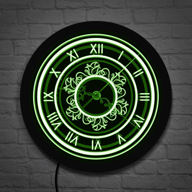 Reloj de pared LED estilo retro moderno