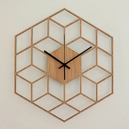 Reloj de pared geométrico efecto 3D
