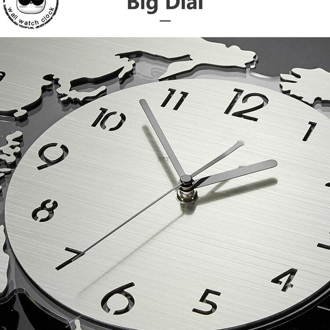 Reloj de pared mapamundi gigante