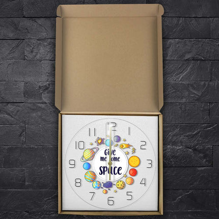 Reloj de pared LED con diseño planetas