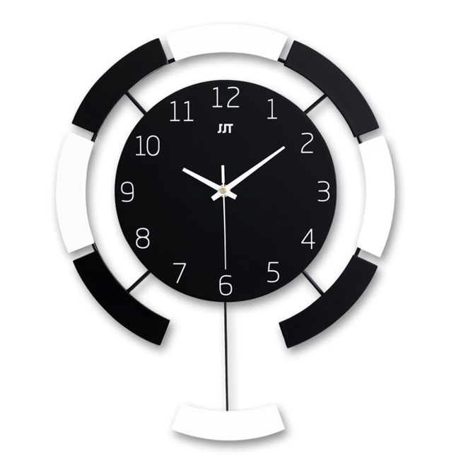 Reloj de pared moderno con péndulo