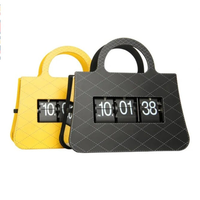 Reloj flip de mesa diseño bolso