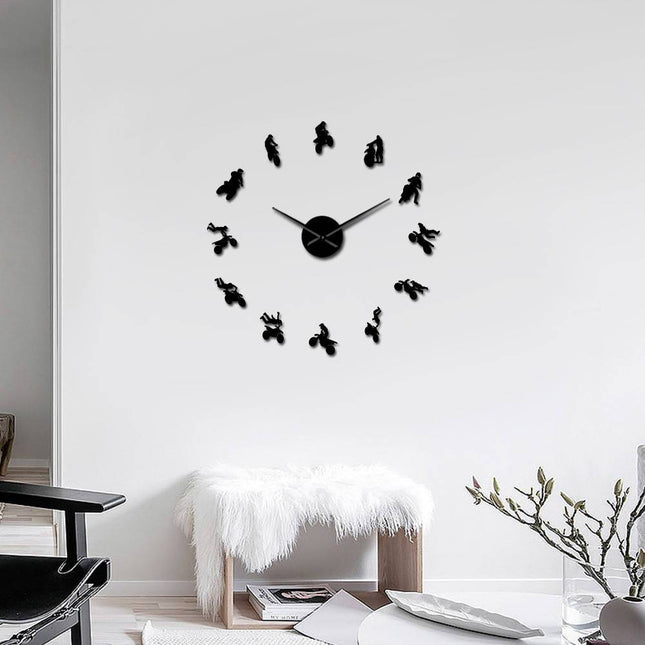 Reloj de pared gigante 3D motos
