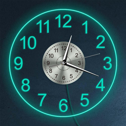 Reloj de pared luminoso diseño moderno