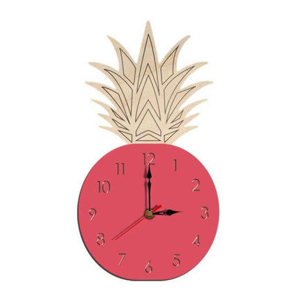 Reloj de pared madera forma piña