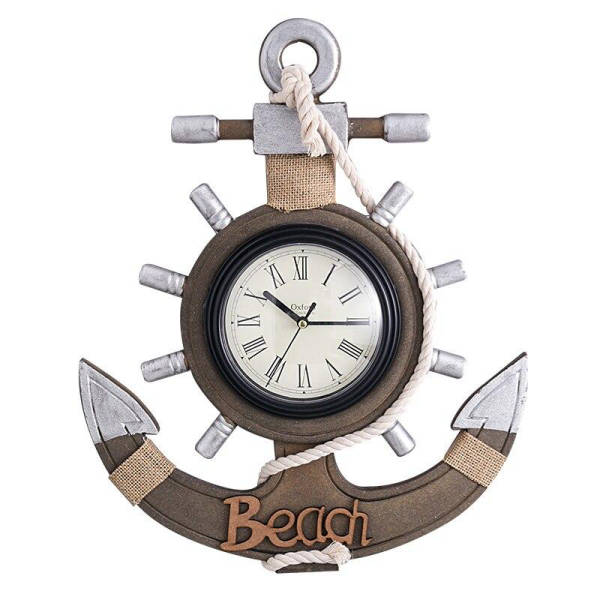 Reloj de pared marinero forma ancla