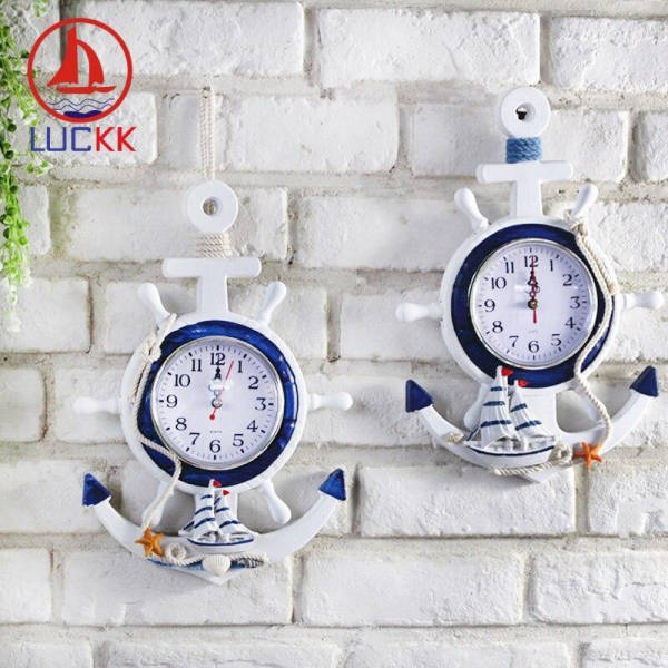 Reloj de pared diseño ancla marinero